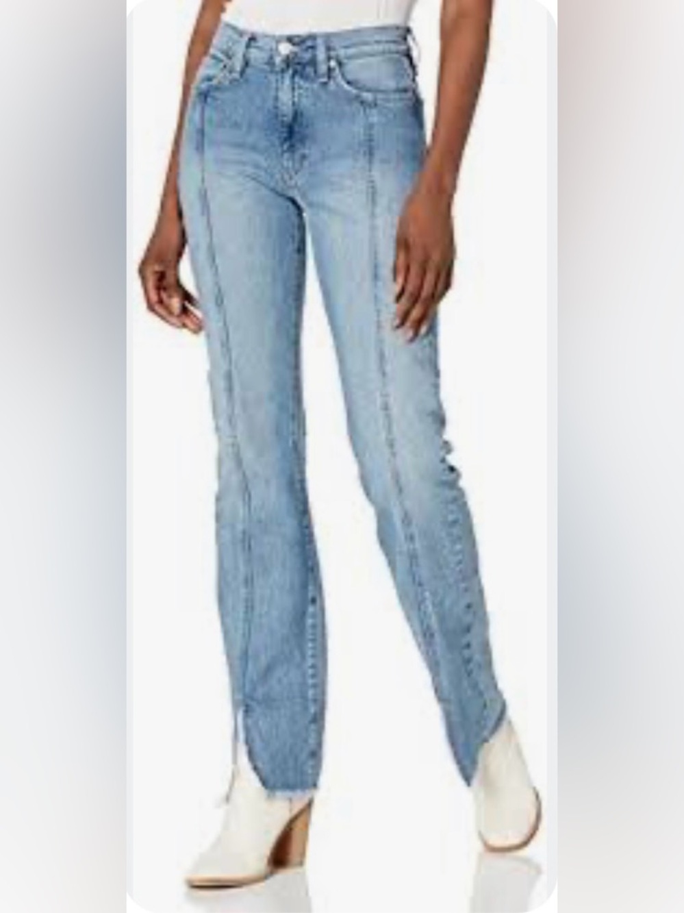 HUDSON JEANS Barbara Straight Front Slit at Ankle